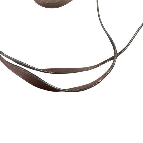 AllSaints Quilted Brown Genuine Leather Tote Bag - Picture 5 of 12